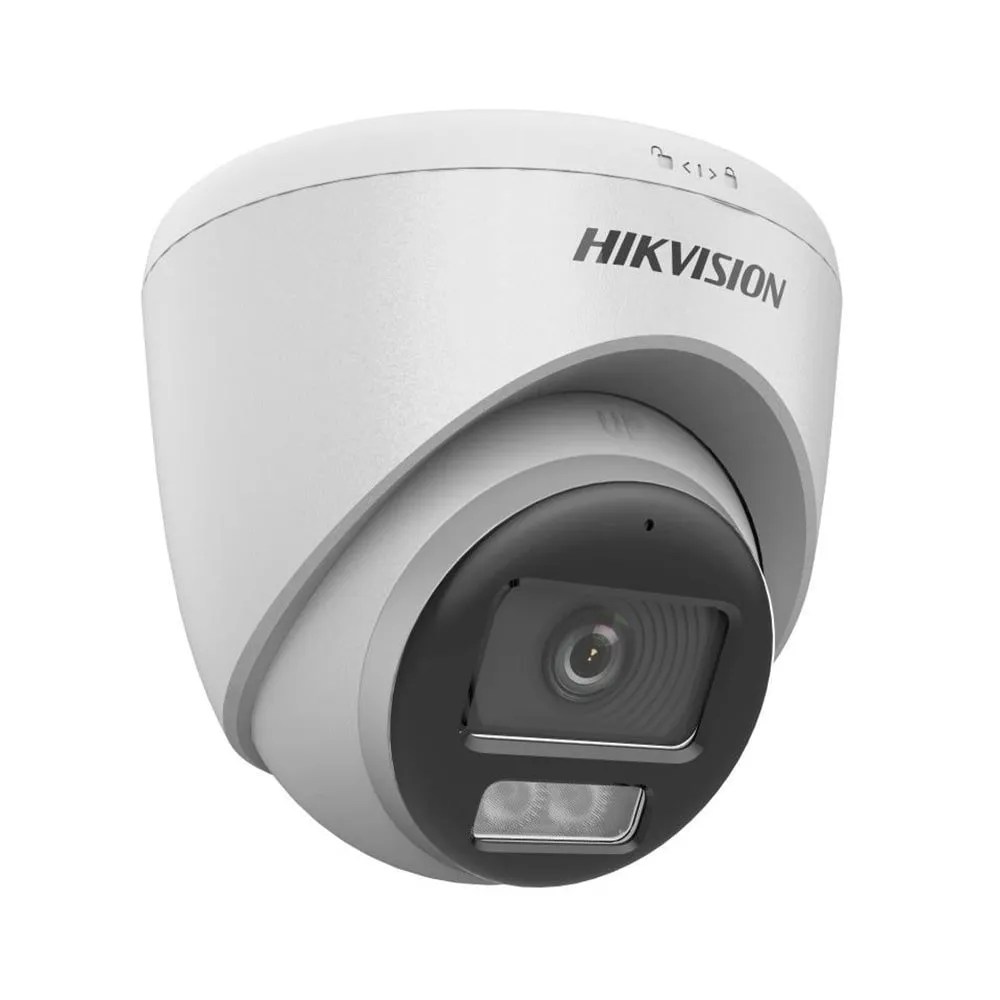 Camera supraveghere Dome Hikvision ColorVu Smart Hybrid DS-2CE72KF0T-LFS(2.8MM), 5 MP, IR/lumina alba LED, 2.8 mm, microfon
