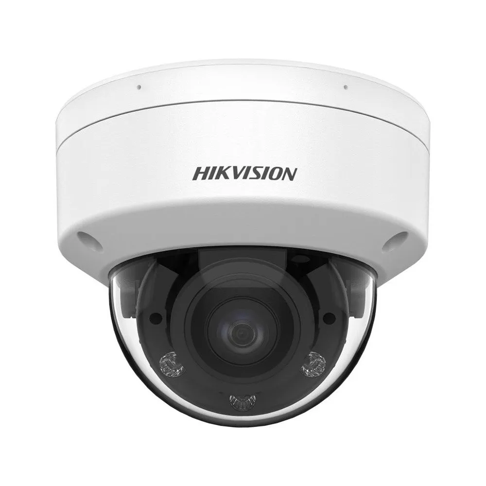 Camera supraveghere Dome Hikvision Hybrid Light ColorVu DS-2CE50DF3T-VPLSZE, 2 MP, 2.8-12 mm, lR/lumina alba 60 m, microfon, IP67, PoC