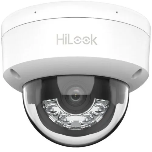 Camera supraveghere dome IP Hikvision HiLook IPC-D120HA-LU, 2MP, 2.8mm, Iluminare duala, Microfon, PoE, IP67, IK08