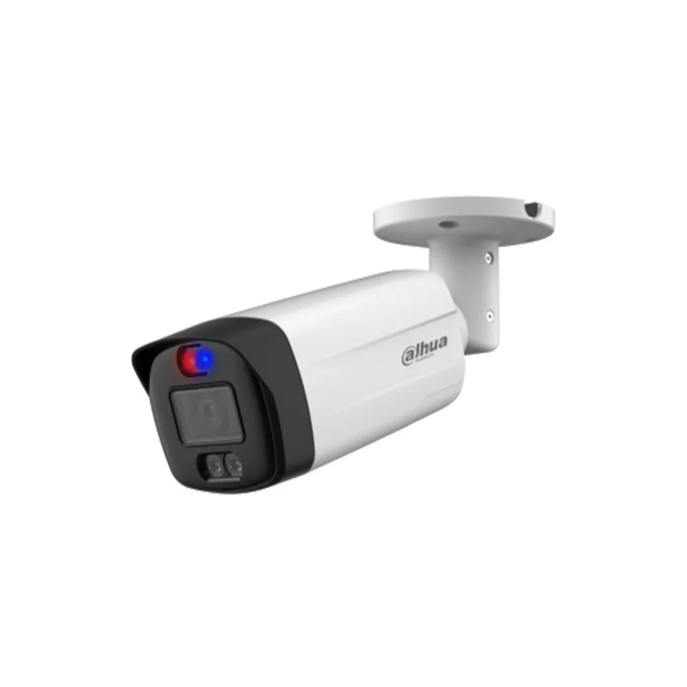 Camera supraveghere exterior cu iluminare duala Dahua Active Deterrence HAC-ME1809TH-A-PV, 8 MP, 2.8 mm, IR/lumina alba 40 m, microfon, alarma 120 dB, lumina avertizare