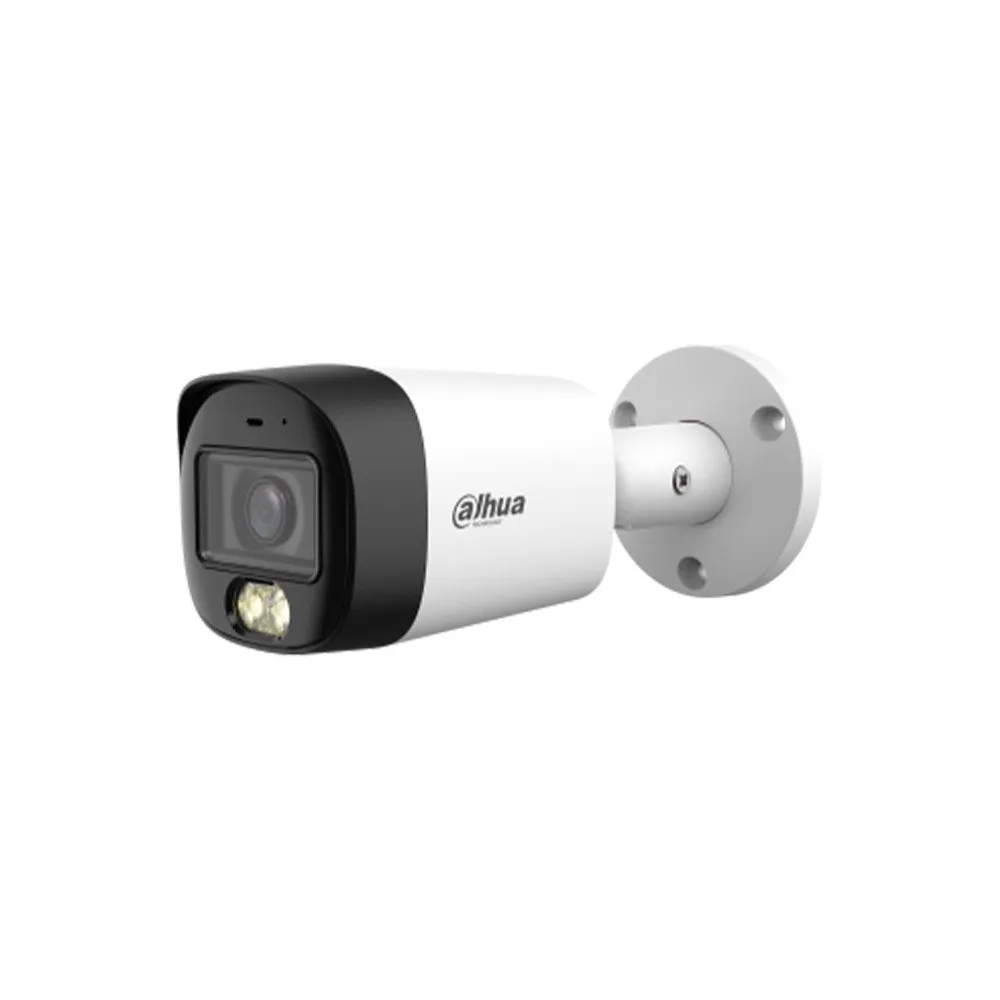Camera supraveghere exterior cu iluminare duala HDCVI Dahua HAC-HFW1200RM-IL-A-0280B-S6, 2 MP, 2.8 mm, IR/lumina alba 30 m, microfon incorporat