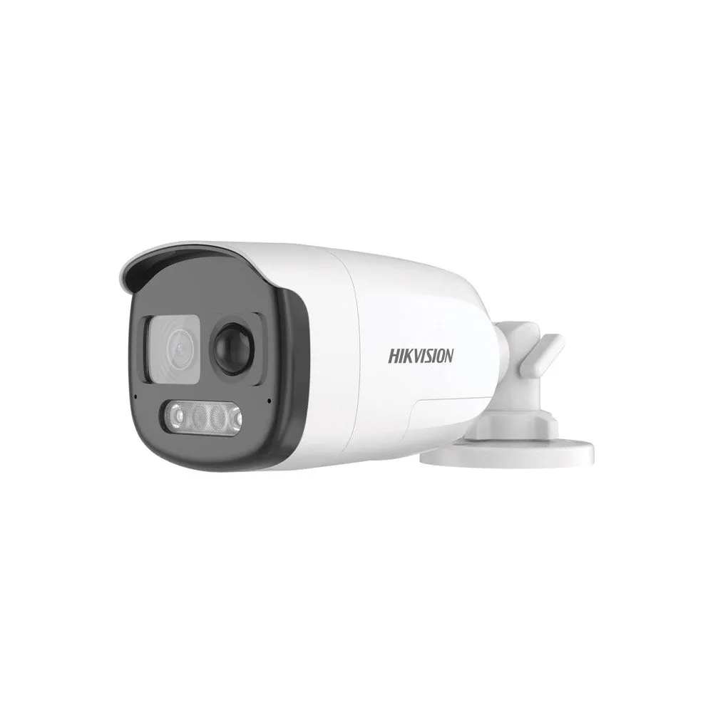 Camera supraveghere exterior Hikvision ColorVU DS-2CE12DF3T-PIRXOS, 2 MP, 2.8 mm, lumina alba 40 m, PIR 11 m, stroboscop, microfon, alarma