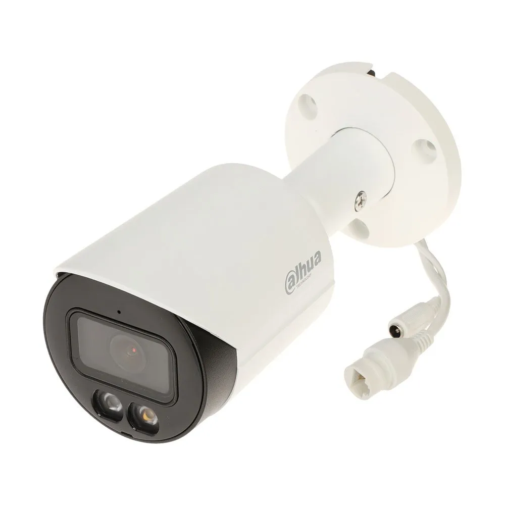 Camera supraveghere exterior IP cu iluminare duala Dahua WizSense IPC-HFW2849S-S-IL-0360B, 8 MP, 3.6 mm, IR/lumina calda 30 m, slot card, microfon incorporat, PoE, protectie perimetrala