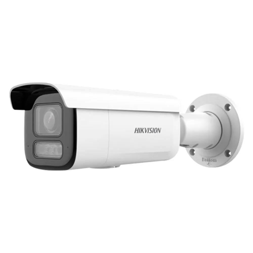 Camera supraveghere exterior IP cu iluminare duala Hikvision AcuSense DS-2CD2643G2-LIZS2U, 4 MP, 2.8 - 12 mm, motorizat, IR/lumina alba 60 m, slot card, microfon dual, clasificare om/vehicul, PoE