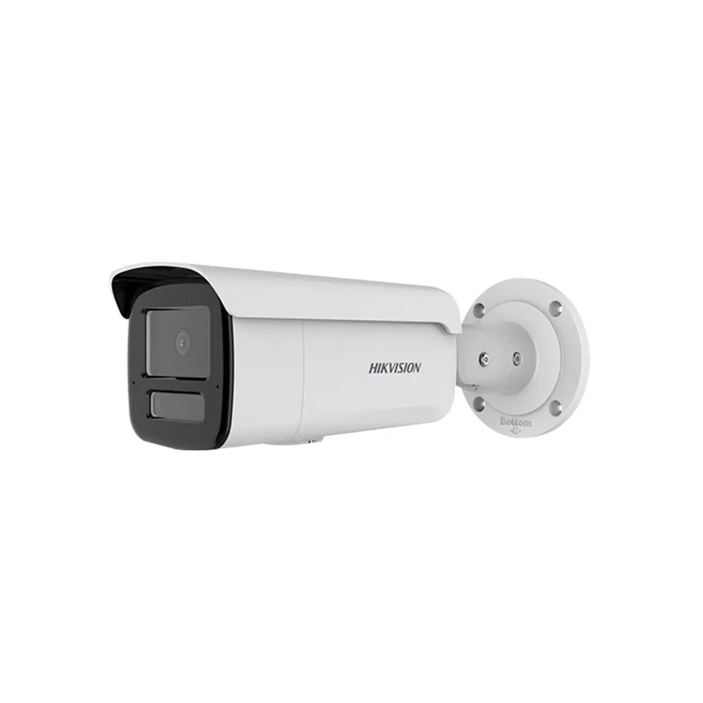 Camera supraveghere exterior IP cu iluminare duala Hikvision AcuSense DS-2CD2T43G2-2LI, 4 MP, 4 mm, IR/lumina alba 60 m, slot card, PoE