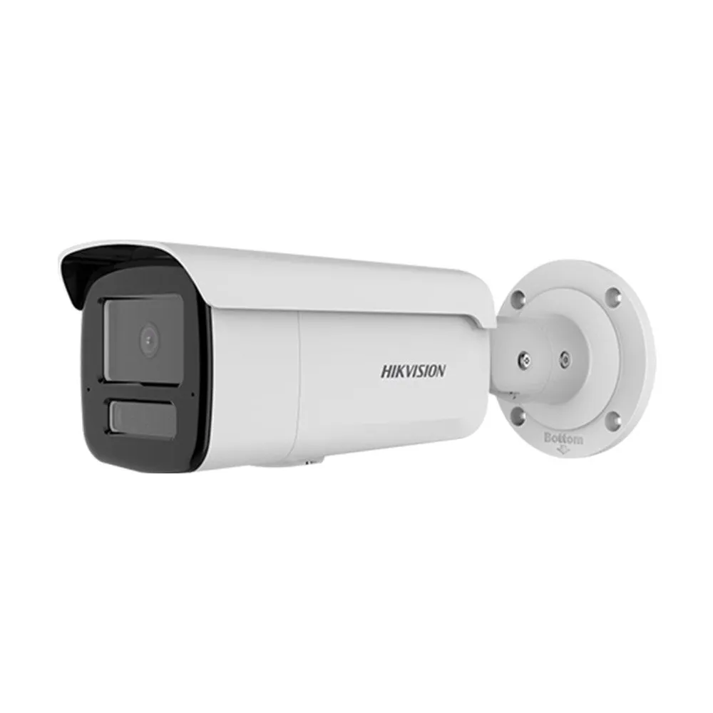 Camera supraveghere exterior IP cu iluminare duala Hikvision AcuSense DS-2CD2T63G2-4LI, 6MP, 4 mm, IR/lumina alba 80 m, slot card, PoE