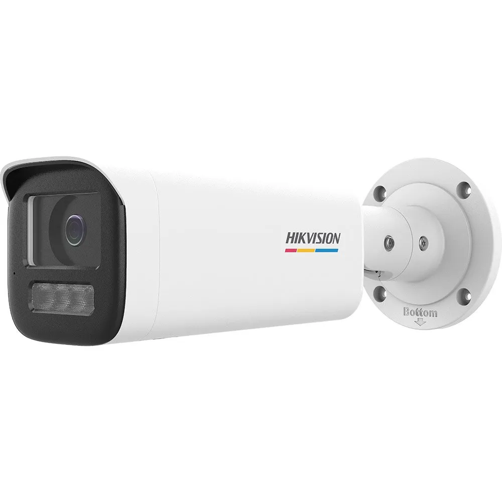 Camera supraveghere exterior IP cu iluminare duala Hikvision ColorVu DS-2CD1B47G2H-LIUF, 4 MP, 4 mm, IR/ lumina alba 50 m, microfon, slot card, detectie miscare, PoE, IP67