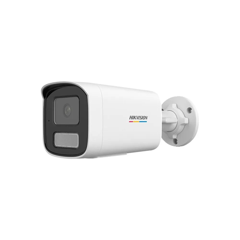 Camera supraveghere exterior IP cu iluminare duala Hikvision ColorVu DS-2CD1T47G2H-LIU, 4 MP, 2.8 mm, IR/lumina alba 50 m, microfon, slot card, PoE