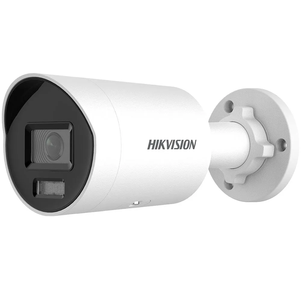 Camera supraveghere exterior IP cu iluminare duala Hikvision ColorVu DS-2CD2087G2H-LIU/SL, 8 MP, 2.8 mm, IR/lumina alba 40 m, slot card, microfon si difuzor, sirena, lumina stroboscopica, PoE
