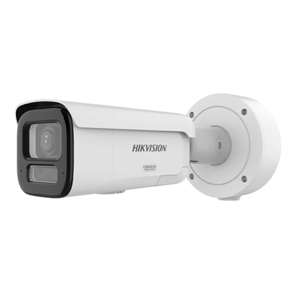 Camera supraveghere exterior IP cu iluminare duala Hikvision ColorVu DS-2CD2647G3-LIZS2UY/SL, 4 MP, 2.8 - 12 mm, motorizat, IR / lumina alba 60 m, slot card, microfon si difuzor, anti-coroziune, sirena, lumina stroboscopica, PoE