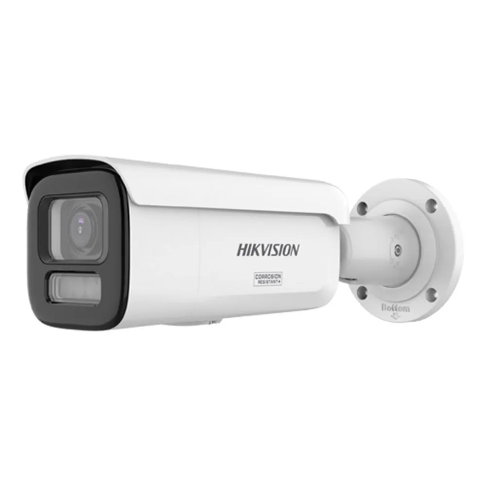 Camera supraveghere exterior IP cu iluminare duala Hikvision ColorVu DS-2CD2667G3T-LIZSY, 6 MP, 2.8 - 12 mm, IR/lumina alba 60 m, slot card, motorizat, anti-coroziune, PoE