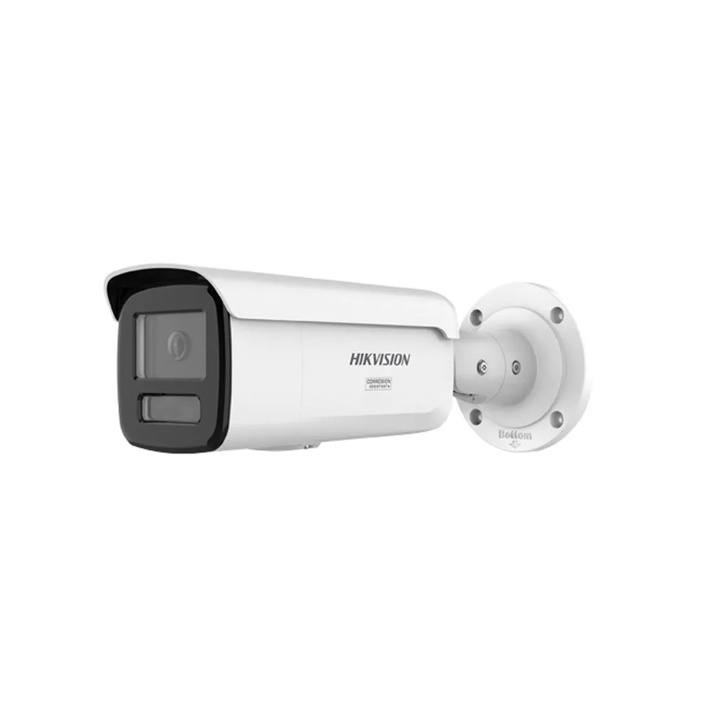Camera supraveghere exterior IP cu iluminare duala Hikvision ColorVu DS-2CD2T87G3-LIY-4MM, 8 MP, 4 mm, IR/Lumina alba 60 m, slot card, protectie perimetrala, anti-coroziune, PoE