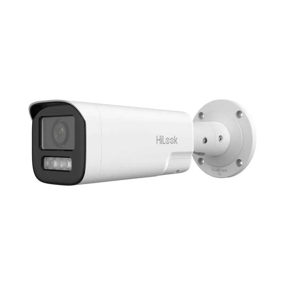 Camera supraveghere exterior IP cu iluminare duala Hikvision HiLook IPC-B620HA-LZU/SL, 2 MP, IR/lumina alba 50 m, 2.8- 12 mm motorizata, microfon si difuzor, slot car, PoE
