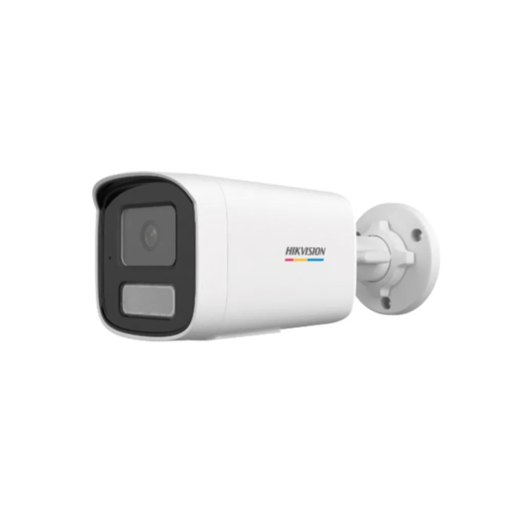 Camera supraveghere exterior IP cu iluminare duala Hikvision Value ColorVu DS-2CD1T47G2H-LIU, 4 MP, 4 mm, IR/lumina alba 50 m, microfon, PoE