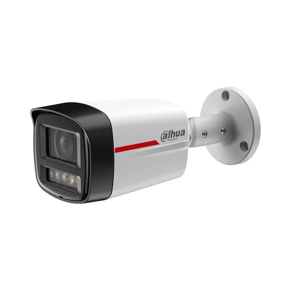 Camera supraveghere exterior IP Dahua WizColor IPC-HFW2849TL-S-LED-0280B-PRO, 8 MP, 2.8 mm, Iumina alba 50 m, microfon, slot card, IP67, PoE
