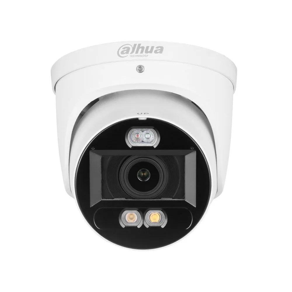 Camera supraveghere IP Dome Dahua WizSense Active Deterrence Smart Dual Light IPC-HDW3549H-ZAS-PV-27135, 5 MP, 2.7 mm–13.5 mm, IR 50 m, lumina alba 40 m, microfon si difuzor, slot card, PoE