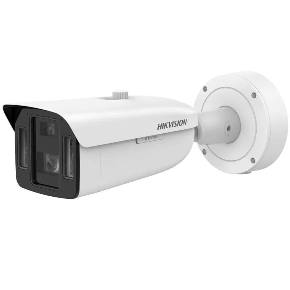 Camera supraveghere exterior IP Dual Channel Hikvision DeepinView Multi-Sensor IDS-2CD8A86G2-XZHSY, 8 MP, 10 - 50 mm, IR 120 m, lumina alba 30 m, slot card, microfon si difuzor, senzor G, functie incalzire, power meter, PoE