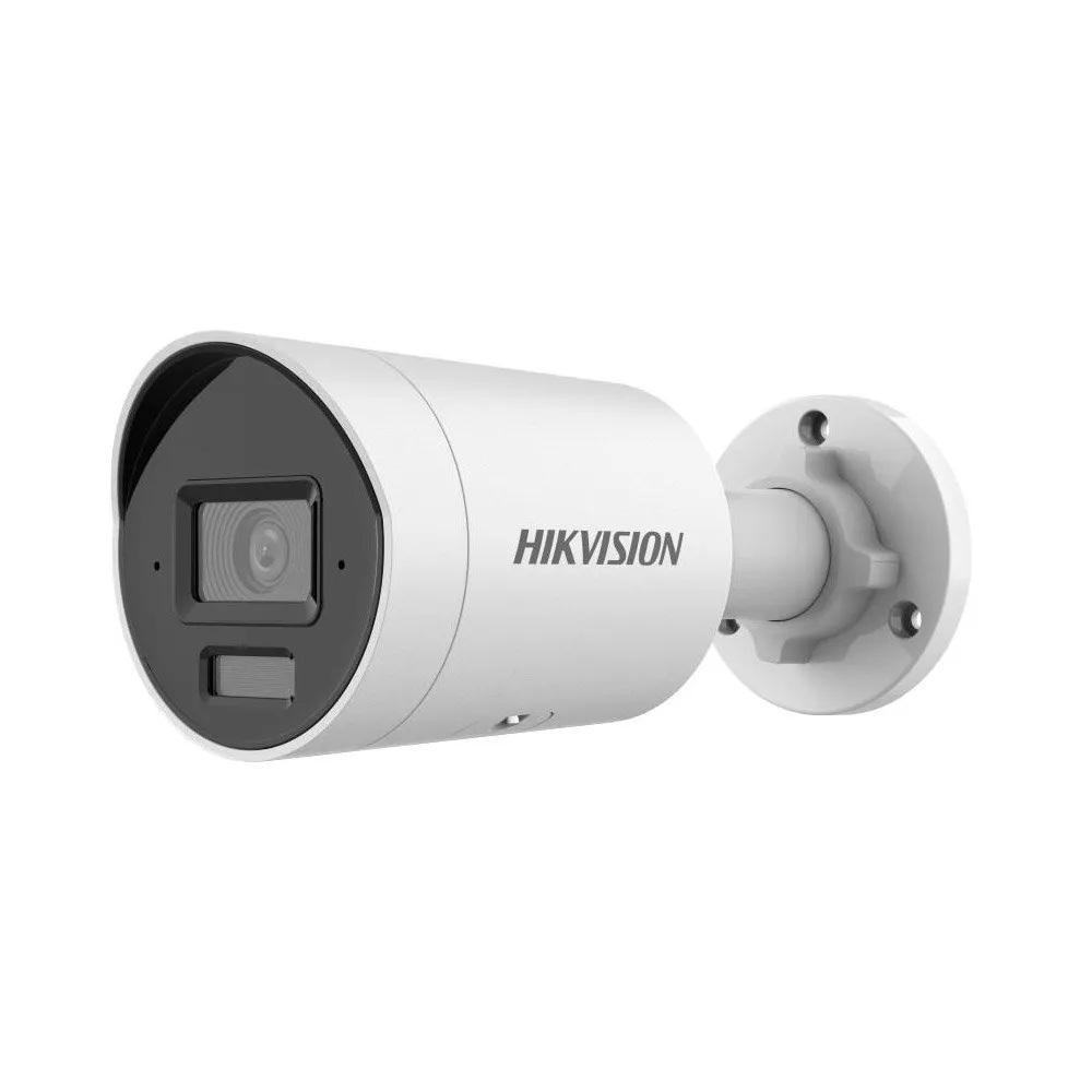 Camera supraveghere exterior IP Hikvision Acusense Smart Hybrid Light DS-2CD2043G2-LI2U, 4 MP, 2.8 mm, IR/lumina alba 40 m, slot card, microfon dual, PoE