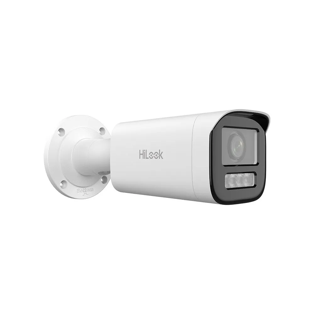 Camera supraveghere exterior IP Hikvision Hybrid Light  HiLook IPC-B640HA-LZU, 4 MP, motorizata 2.8 - 12 mm, IR / lumina alba 50 m, microfon, detectie persoane / vehicule, PoE, slot card