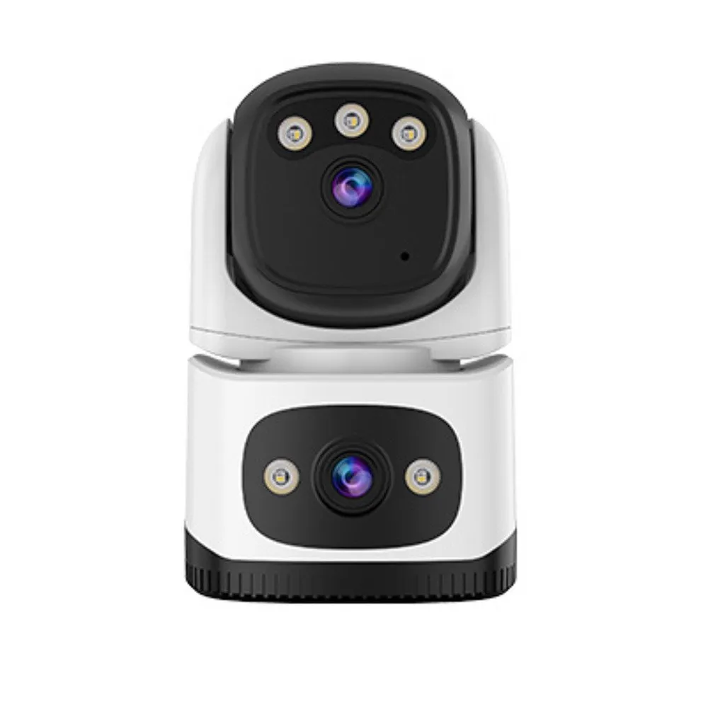 Camera supraveghere interior WiFi PT cu lentila duala Vstarcam CS995DR, 2+3 MP, 4 mm, detectie miscare, auto tracking, night vision, full color, microfon si difuzor, slot card