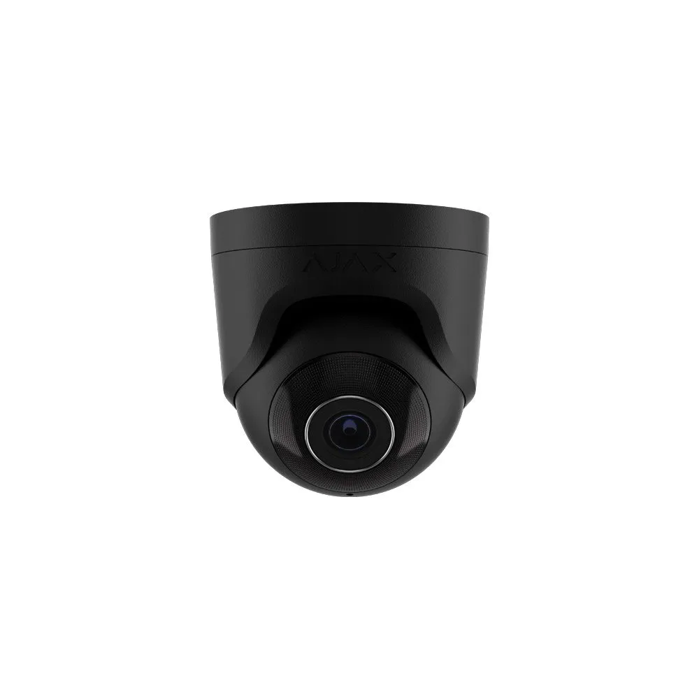 Camera supraveghere IP Dome Ajax TurretCam, 8 MP, 4 mm, IR 35 m, microfon, slot card, detectie obiecte prin AI, PoE, negru