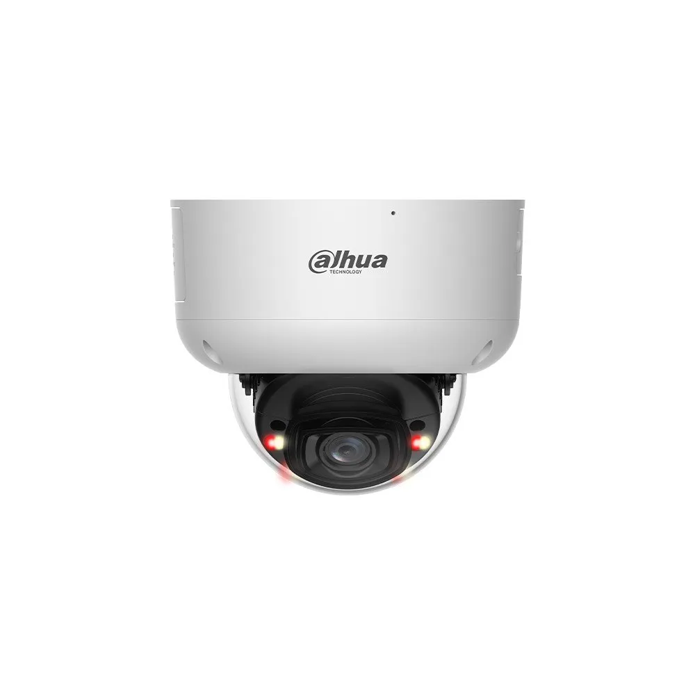 Camera supraveghere IP Dome cu iluminare duala Dahua WizMind DH-IPC-HDBW5859R1-ASE-PV-PRO, 8 MP, 2.8 mm, IR/lumina alba 60 m, microfon si difuzor, PoE, slot card