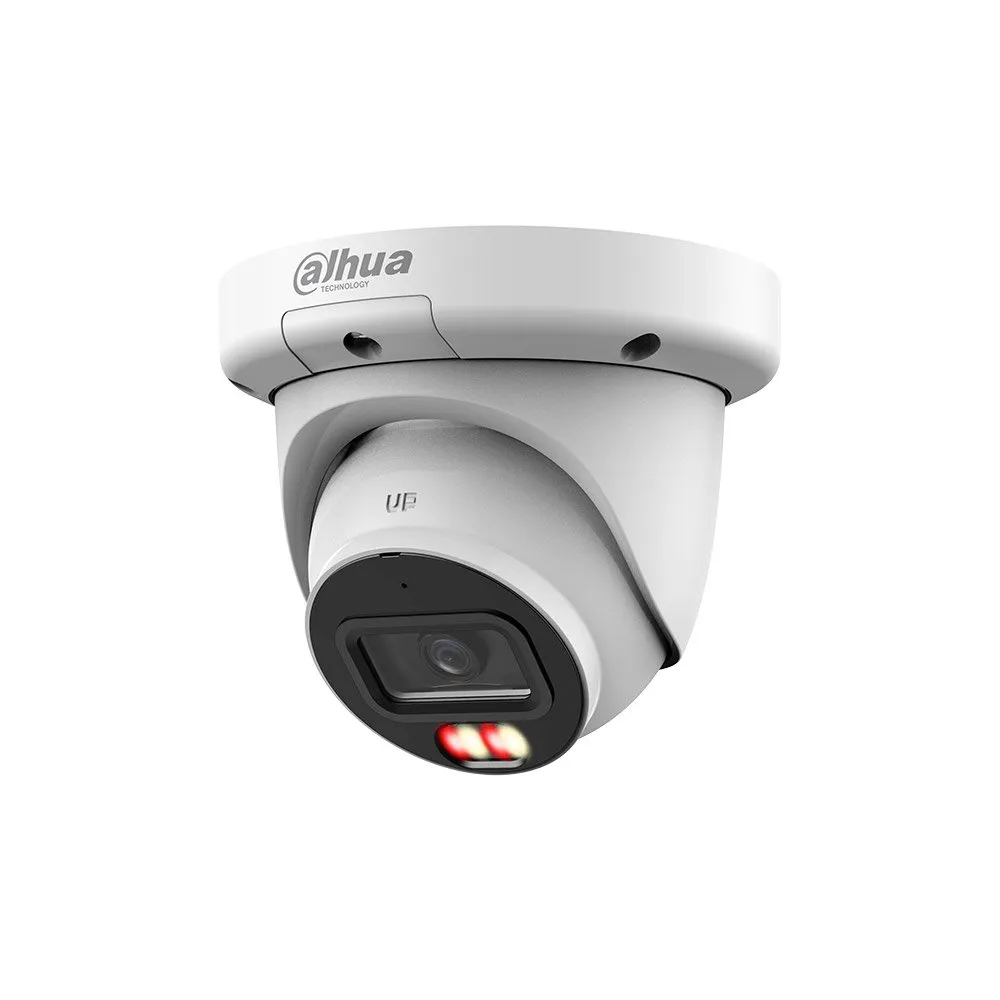 Camera supraveghere IP Dome cu iluminare duala Dahua WizSense AcuPick IPC-HDW3649QM-S-IL, 6MP, 2.8 mm, IR/lumina alba 30 m, microfon, slot card, PoE