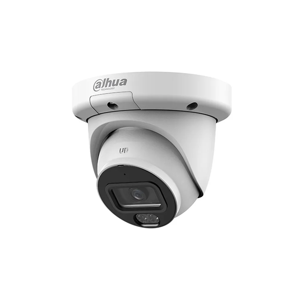 Camera supraveghere IP Dome cu iluminare duala Dahua WIzSense AcuPick IPC-HDW3849QM-S-IL, 8MP, 2.8 mm, IR/lumina alba 30 m, microfon, slot card, PoE