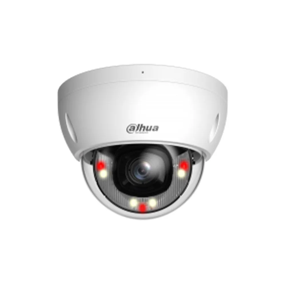 Camera supraveghere IP Dome cu iluminare duala Dahua WizSense IPC-HDBW2249E-S-IL, 2 MP, 3.6 mm, IR/lumina alba 30 m, microfon, slot card, PoE