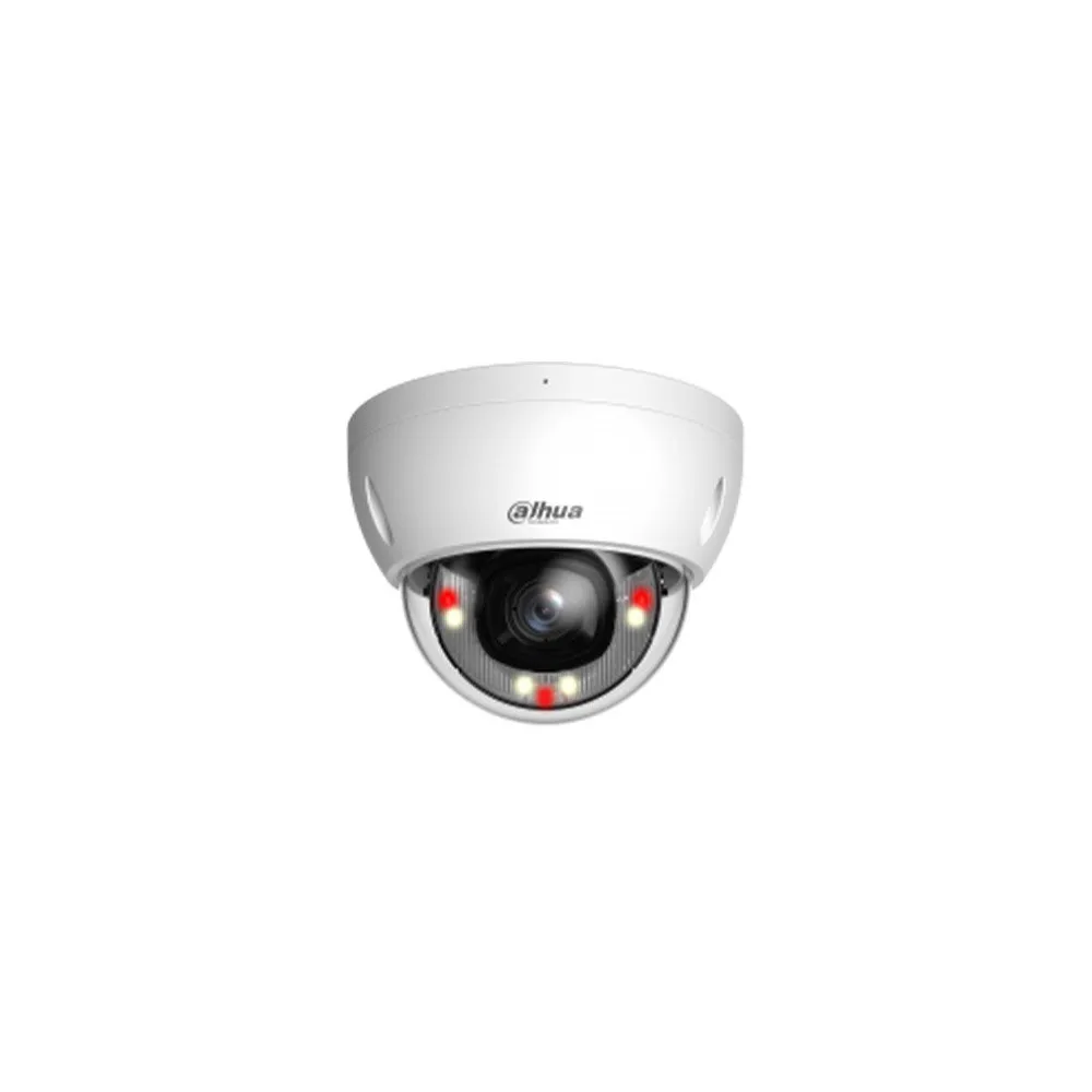 Camera supraveghere IP Dome cu iluminare duala Dahua WizSense IPC-HDBW2449E-S-IL, 4 MP, 3.6 mm, IR/lumina alba 30 m, microfon, slot card, PoE