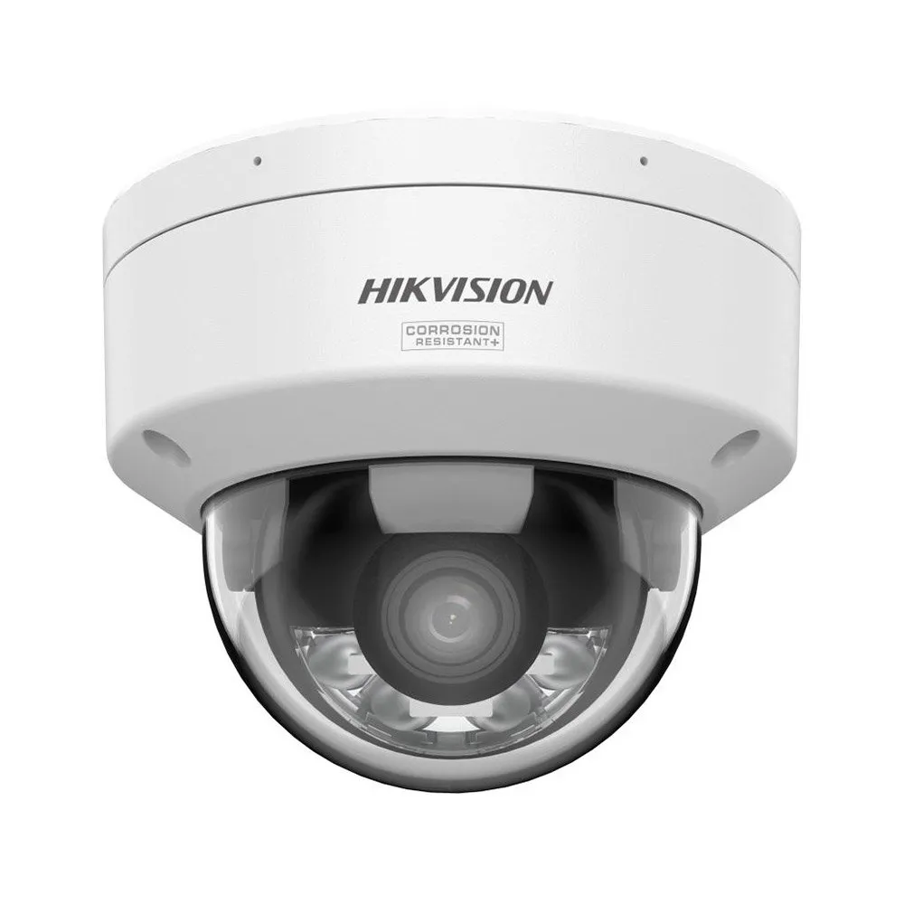 Camera supraveghere IP Dome cu iluminare duala Hikvision ColorVu DS-2CD2187G3-LIS2UY, 8 MP, 2.8 mm IR/lumina alba 30 m, slot card, microfon dual, anti-coroziune, PoE