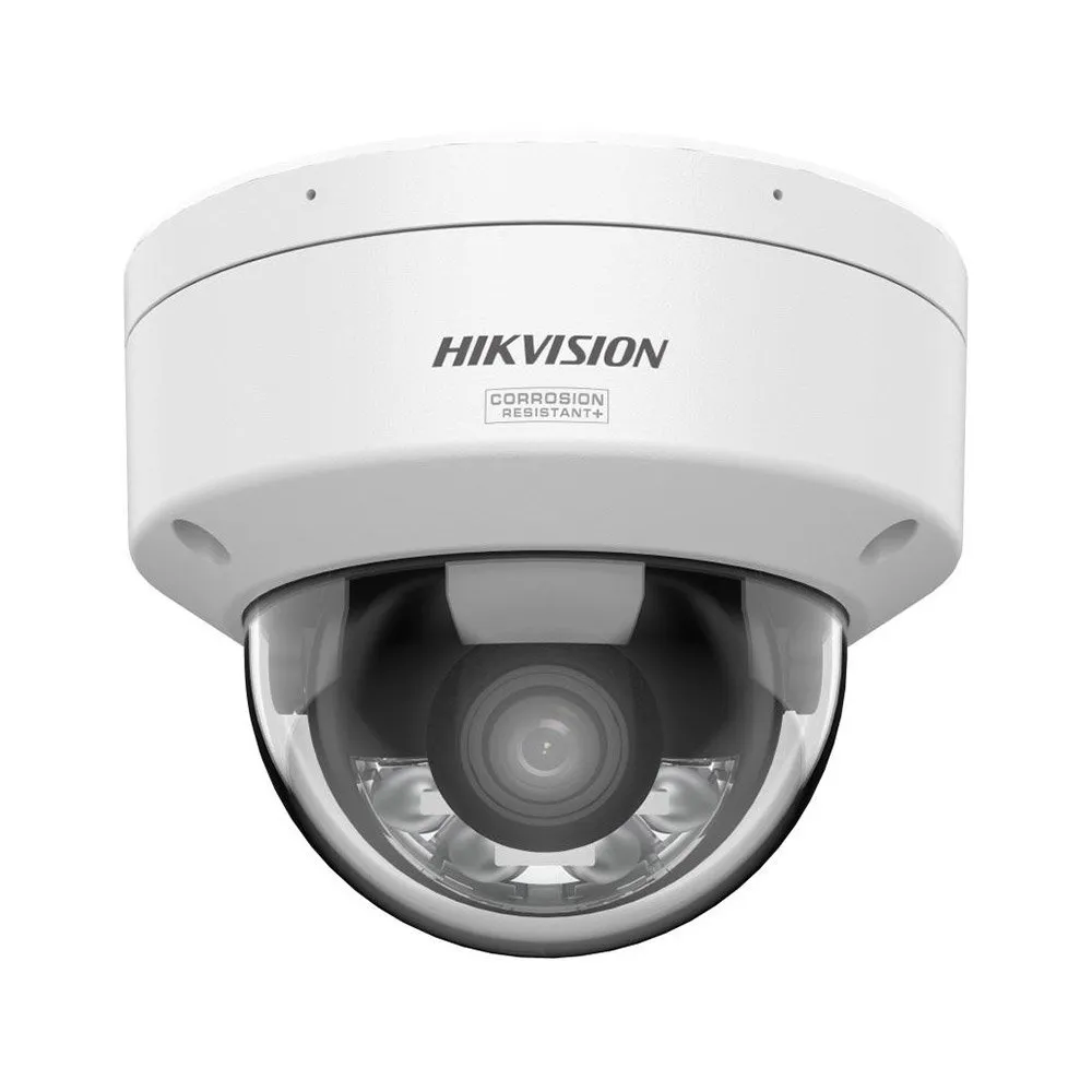 Camera supraveghere IP Dome cu iluminare duala Hikvision ColorVu DS-2CD2187G3-LIY, 8 MP, 2.8 mm IR/lumina alba 30 m, slot card, anti-coroziune, PoE