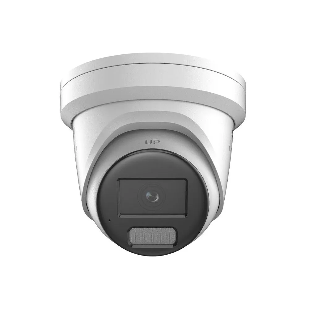 Camera supraveghere IP Dome cu iluminare duala Hikvision ColorVu DS-2CD2387G2H-LISU/SL(EF), 8 MP, 4 mm, IR/lumina alba 30 m, microfon si difuzor, alarma audio/stroboscop, slot card, PoE