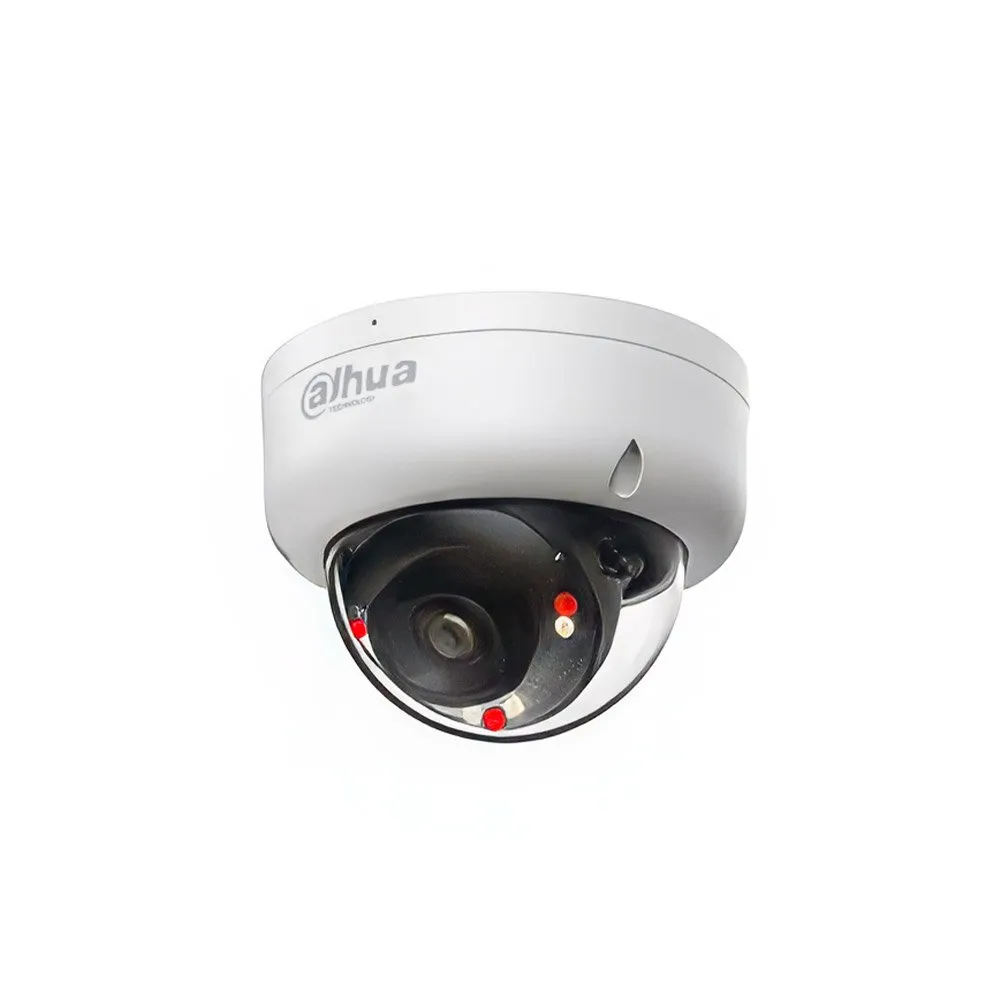 Camera supraveghere IP Dome cu iluminare duala IPC-HDBW1639E1-A-IL, 6 MP, 2.8 mm, IR 30 m, microfon, PoE