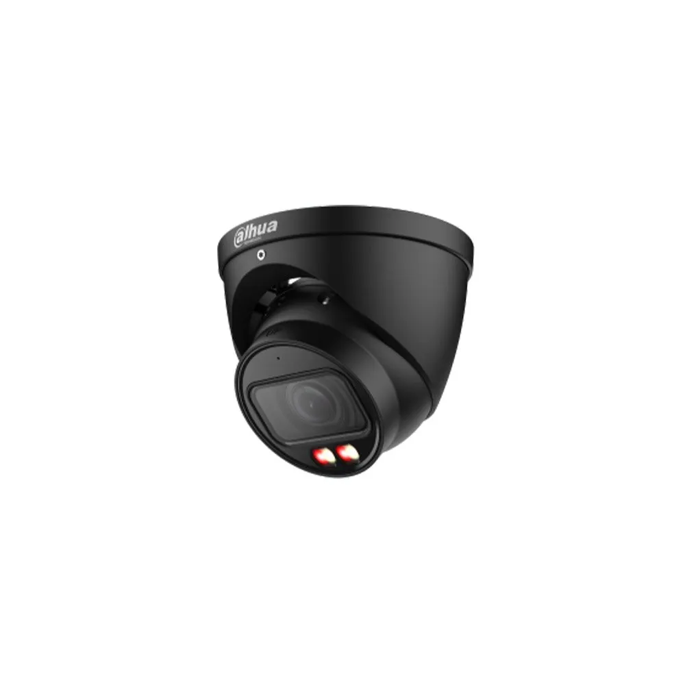 Camera supraveghere IP Dome Dahua WizSense WizColor DH-IPC-HDW3849H-AS-PV-PRO, 8 MP, 2.8 mm, IR/Lumina calda 30 m, microfon si difuzor, slot card, PoE, neagra