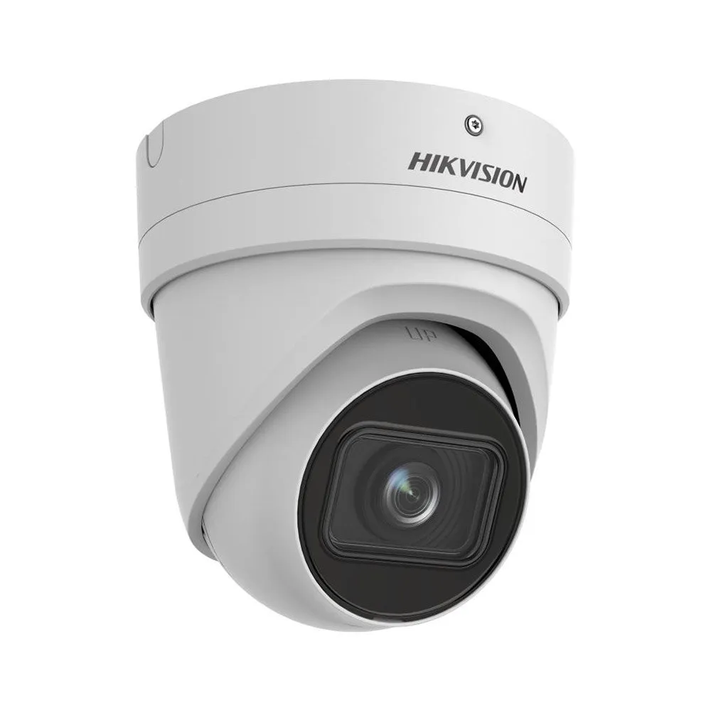 Camera supraveghere IP Dome Hikvision Acusense Darkfighter DS-2CD2H46G2-IZSC, 4 MP, IR 40 m, 2.8-12 mm, slot card, PoE, IP66, clasificare persoane/vehicule