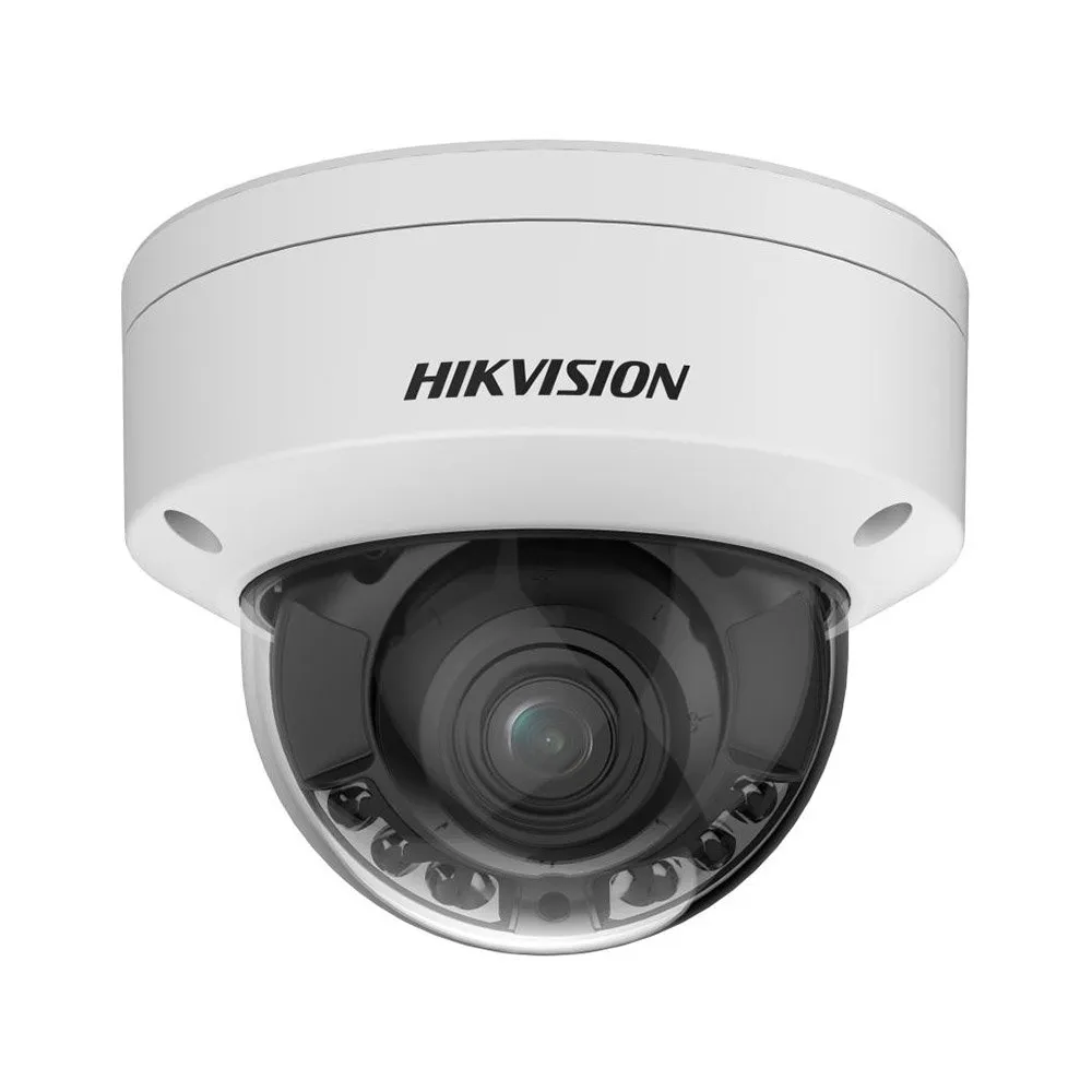 Camera supraveghere IP Dome Hikvision Hybrid Light ColorVu DS-2CD2747G2HT-LIZS, 4 MP, motorizata 2.8-12 mm, lumina alba/IR 40 m, slot card, IP67, PoE
