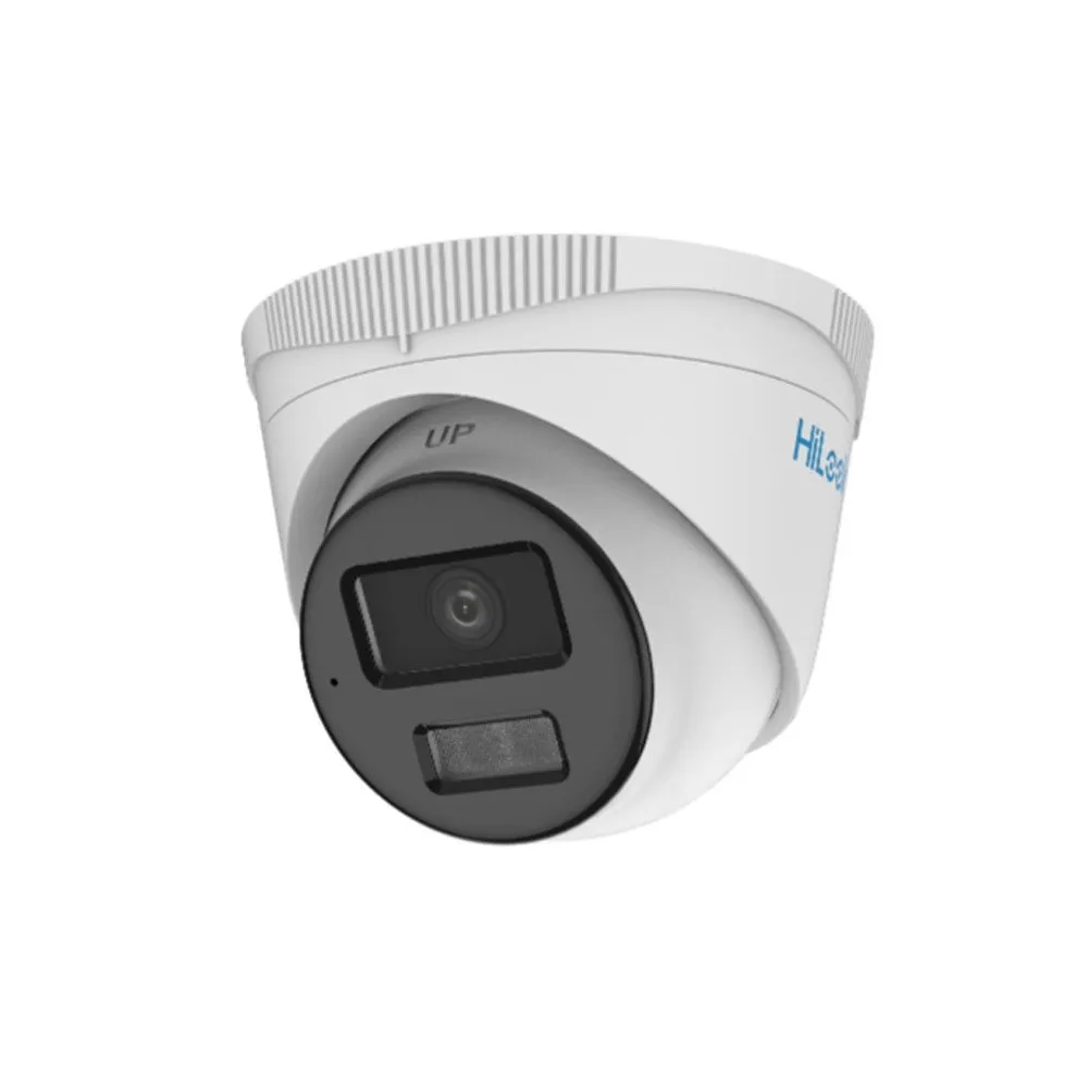 Camera supraveghere IP Dome Hivision HiLook Smart Hybrid Light ColorVU IPC-T269HA-LU, 6 MP, 2.8 mm, IR/Lumina alba 30 m, microfon, PoE