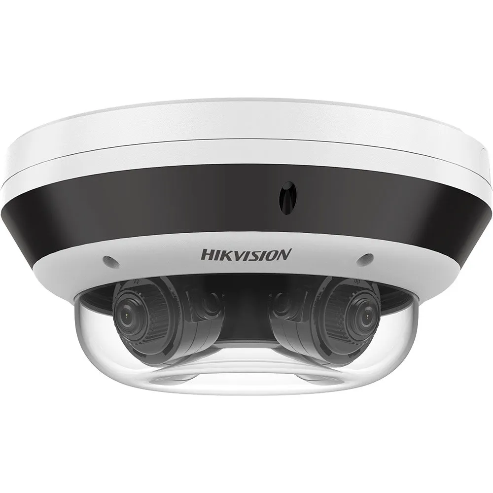 Camera supraveghere IP Dome panoramica Hikvision DS-2CD6D44G1H-IZS, 4 x 4 MP, 2.8 - 12 mm, motorizat, IR 30 m, slot card, multisenzor, camp vizual 360 grade, anti-vandal, PoE