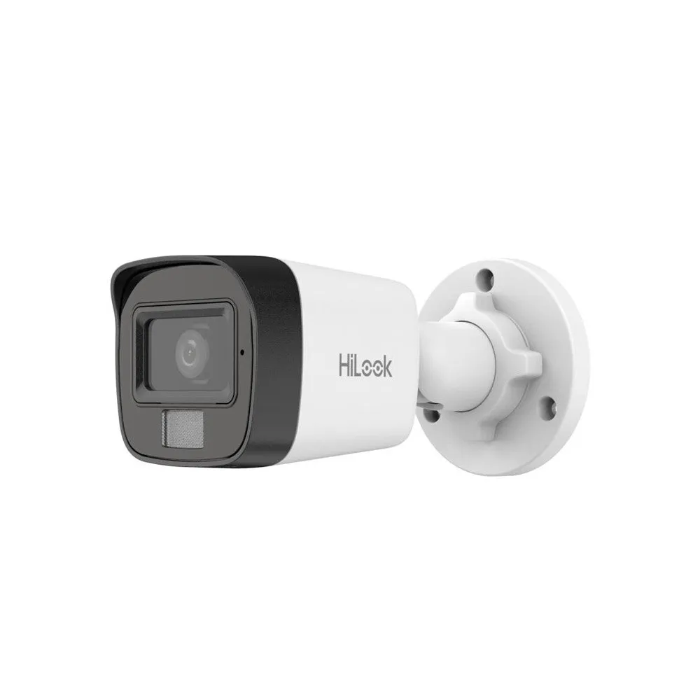Camera supraveghere IP exterior cu iluminare duala Hikvision HiLook IPC-B140HA-LUC, 4 MP, 2.8 mm, IR/lumina alba 20/15 m, microfon, PoE