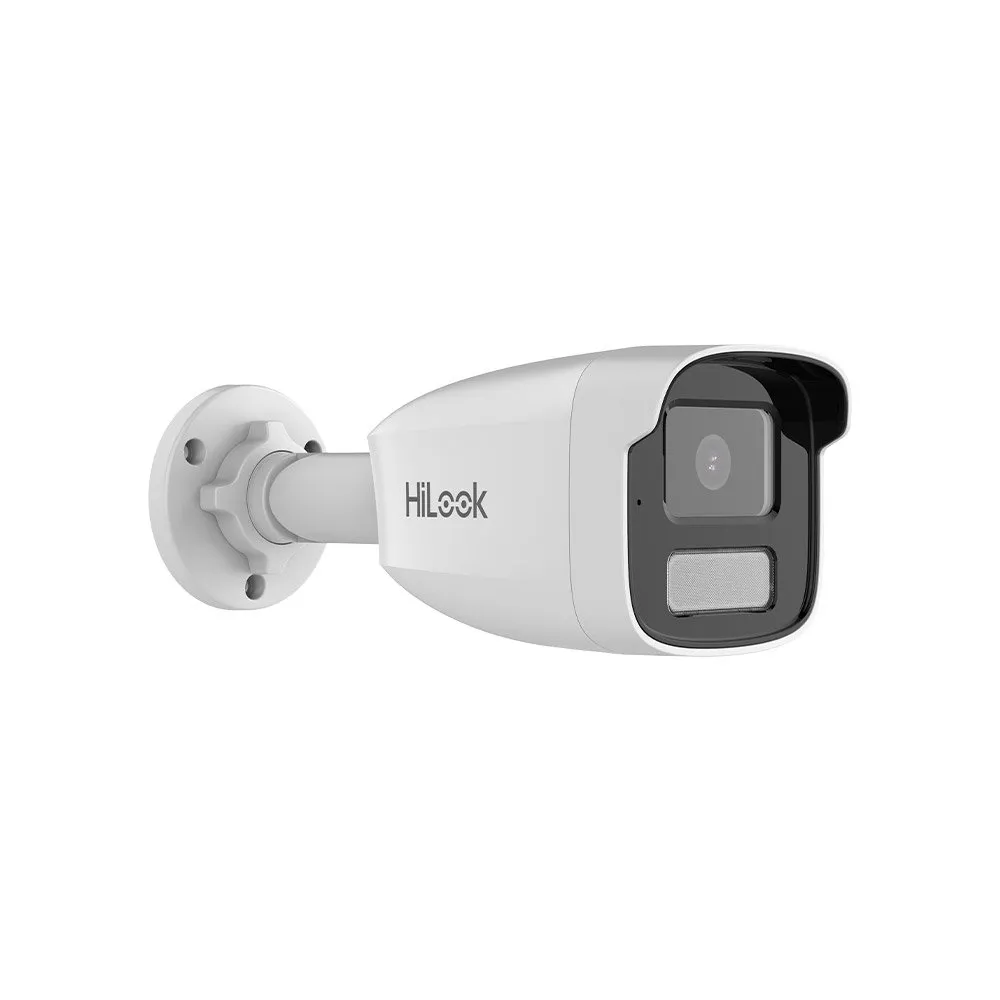 Camera supraveghere IP exterior cu iluminare duala Hikvision HiLook Smart Hybrid Light IPC-B440HA-LU, 4 MP, 4 mm, IR / lumina alba 50 m, microfon, detectie persoane/vehicule, PoE