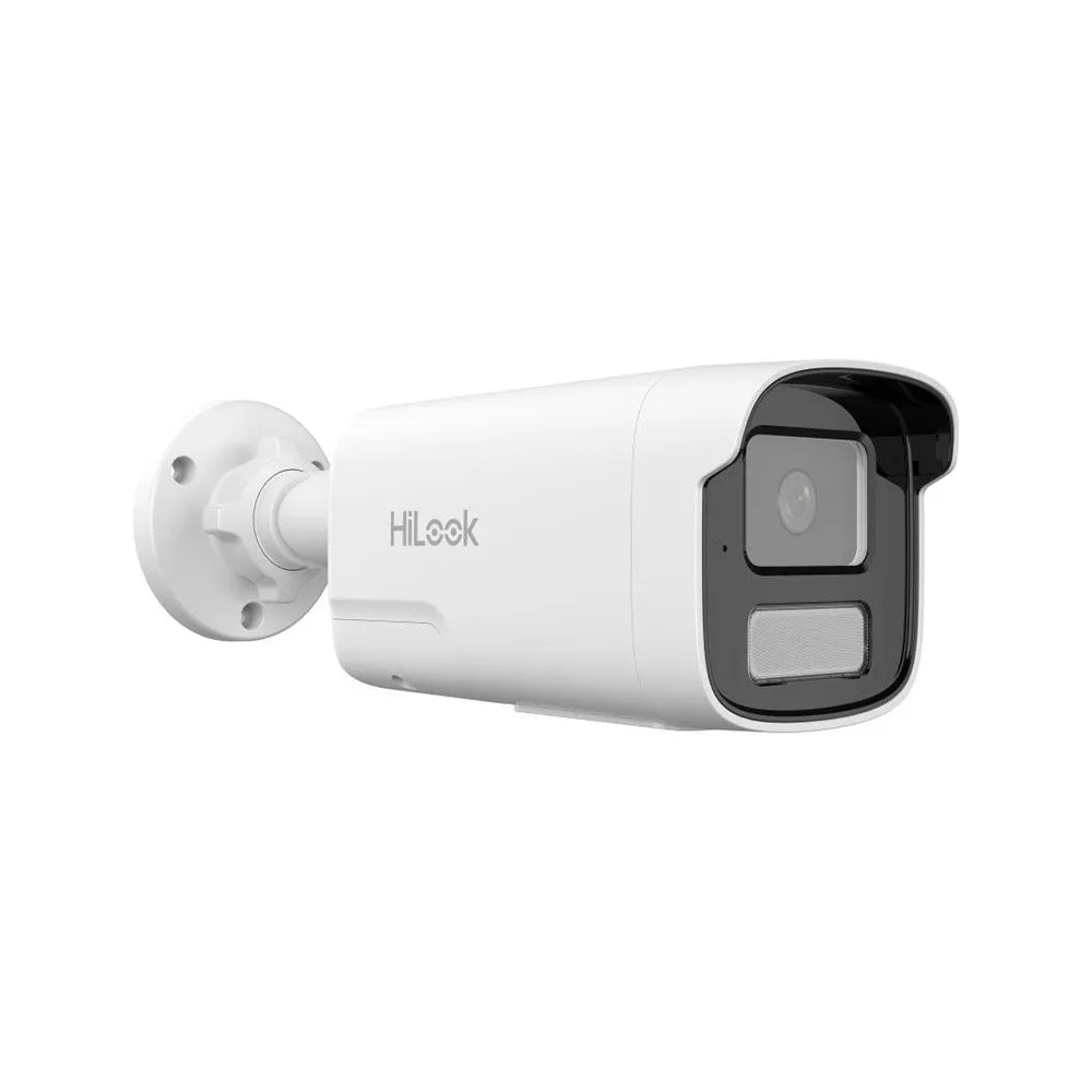 Camera supraveghere IP exterior cu iluminare duala Hikvision HiLook Smart Hybrid Light IPC-B440HA-LUF/SL, 4 MP, 4 mm, IR / lumina alba 50 m, microfon / difuzor, detectie persoane/vehicule, PoE
