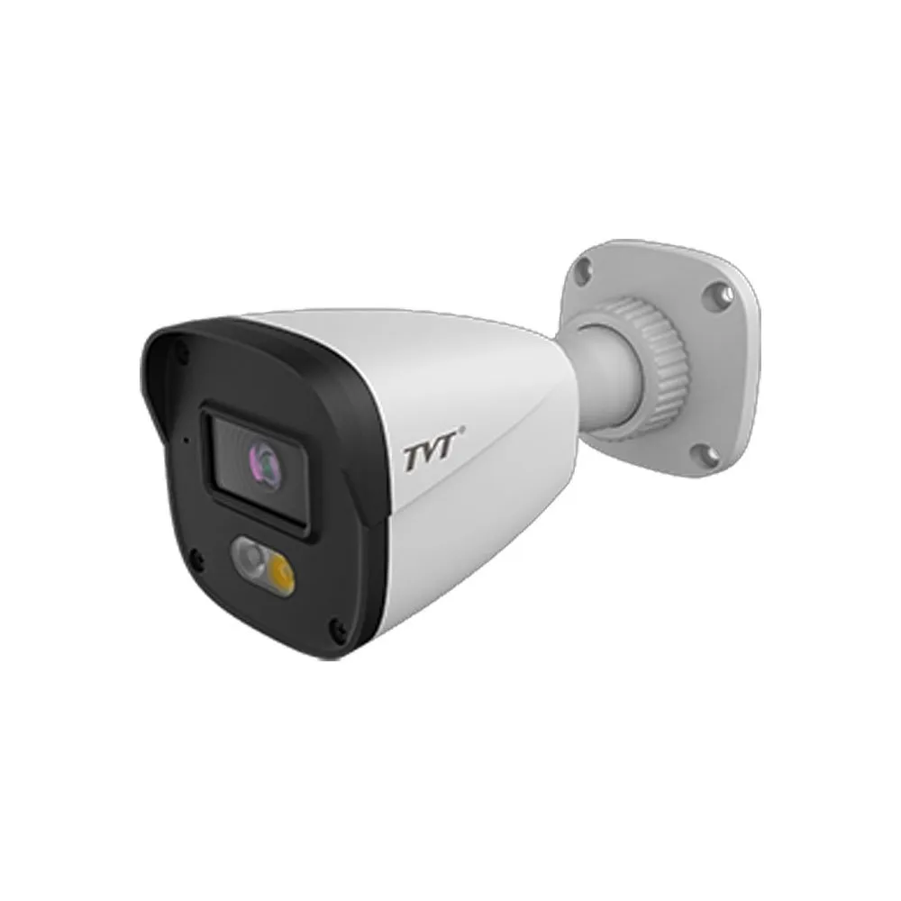 Camera supraveghere IP exterior cu iluminare duala TVT TD-9440S5L-C(D/PE/AW2), 4MP, 2.8 mm, IR 30 m, lumina alba 20 m, microfon, PoE