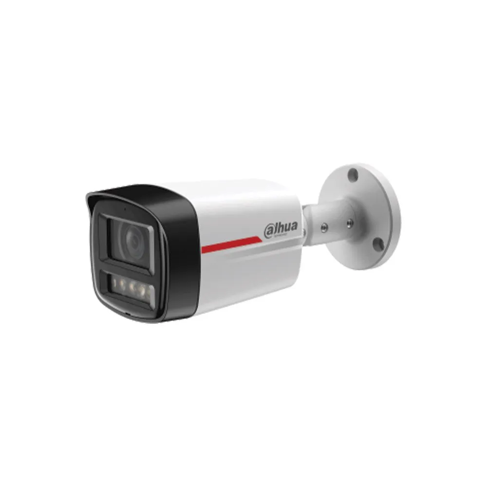 Camera supraveghere IP exterior Dahua WizSense WizColor IPC-HFW2249TL-S-PRO, 2 MP, 3.6 mm, lumina alba LED 50 m, microfon, slot card, ONVIF, PoE