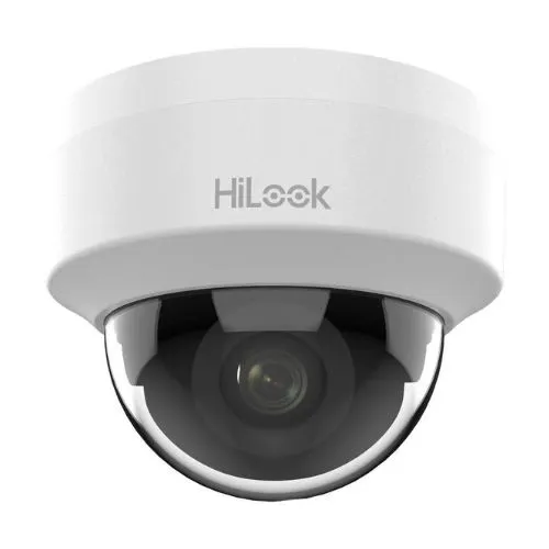 Camera supraveghere IP HiLook IPC-D141H-C, 4MP, lentila fixa 2.8 mm, IR 30m, Dome, PoE, H.265+, DWDR, carcasa plastic, interior