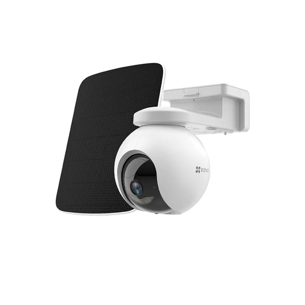Camera supraveghere IP PT cu iluminare duala si panou solar EZVIZ CS-EB8-4G-2K-PS(KIT), GSM 4G LTE, 3 MP, 4 mm, IR/lumina alba 15 m, acumulator 10400 mAh, microfon si difuzor, auto-tracking, sirena, aplicatie mobila, slot card