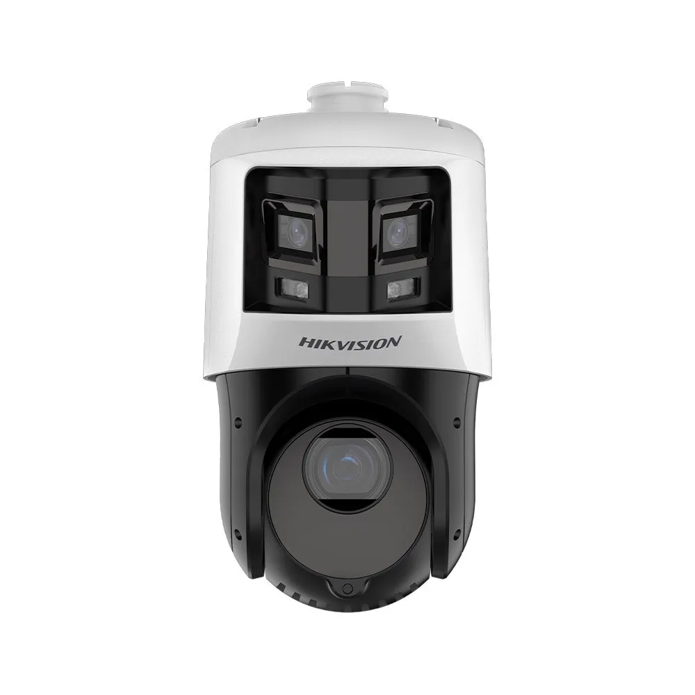 Camera supraveghere IP Speed Dome cu lentila si iluminare duala Hikvision Darkfighter ColorVU DS-2SE4C425MWG-E26F0, 6 MP, 2.8 mm, 4.8 - 120 mm, IR/Lumina alba 30-100 m, ONVIF, slot card, PoE+