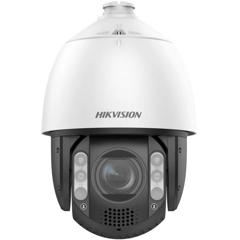 Camera supraveghere IP Speed Dome PTZ cu iluminare duala Hikvision AcuSense DS-2DE7A812MCG-EB, 8 MP, 6.7 mm - 80.4 mm, Lumina alba/IR 100-150 m, difuzor, auto-tracking, stroboscop, alarma, slot card, PoE