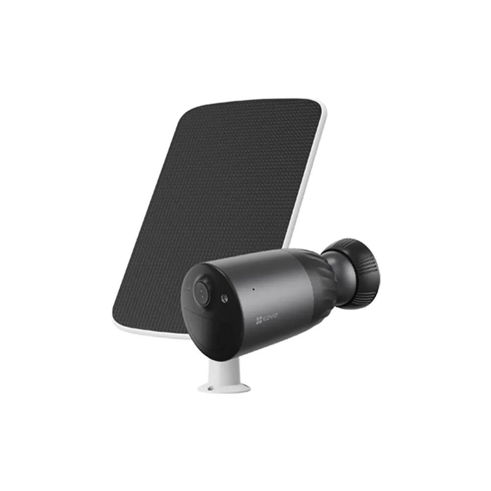 Camera supraveghere IP wireless WiFi cu iluminare duala EZVIZ CS-BC1C-4K(SP-KIT), 8 MP, 2.8 mm, IR/lumina alba 15 m, sirena, acumulator 10.400 mAh, microfon si difuzor, slot card