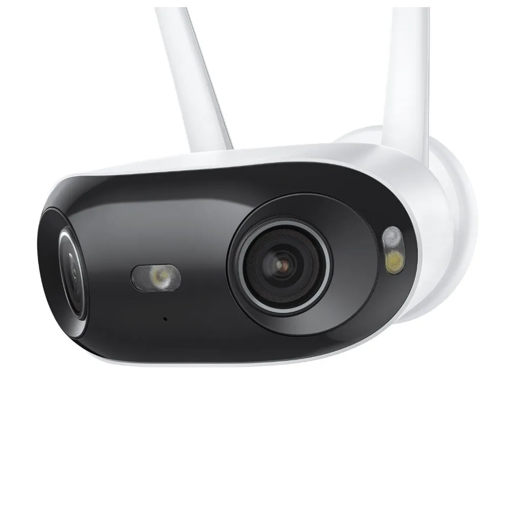 Camera supraveghere panoramica wireless cu lentila duala IP WiFi 6 Dual Band Reolink Elite Full Color W740, 8 MP, 2.8 mm, 180 grade, slot card, lumina alba/IR 30 m, microfon si difuzor, detectie om/vehicul/animal, timelapse